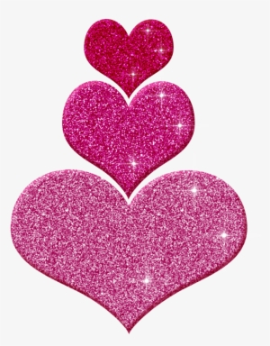Hearts Clipart Pink Sparkle Pencil And In Color Hearts - Glitter Hearts Clipart #1996247