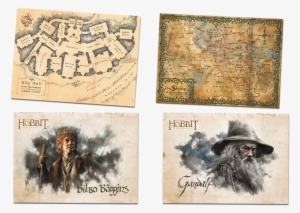 Hobbit Movie Poster Lord Of The Rings - Gb The Hobbit Map Framed Collector Print 40x30cm #1996644