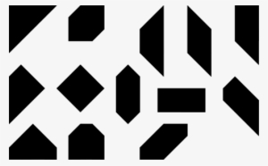 Convex Tangram Shapes Black - Black And White Shapes Png #1997168