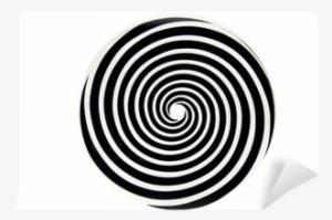 Black And White Hypnotic Whirlpool Shape Wall Mural - Spiral #1997193