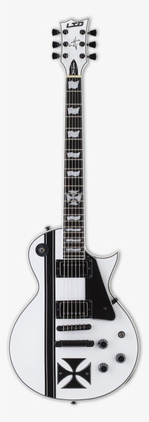Esp Signature Series Ltd Iron Cross Snow White Electric - Esp Ltd Iron Cross Sw #1997417