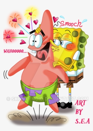 Clip Royalty Free Download Explosion Clip Spongebob - Spongebob X Patrick Kiss #1997495