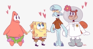Spongebob And Patrick And Squidward And Sandy Spongebob - Sandy Cheeks Spongebob And Squidward #1997624