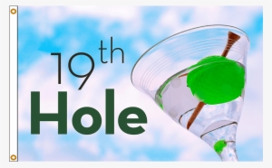 19th Hole Golf Flag - Graphic Design #1998475