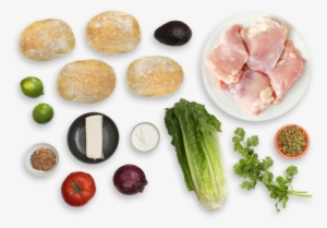 Pressed Chicken Tortas With Romaine Salad, Queso Fresco - Goat Meat #1999751