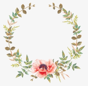 Pin By Ламия Мараяну On В Круге - Transparent Watercolor Floral Wreath #20207