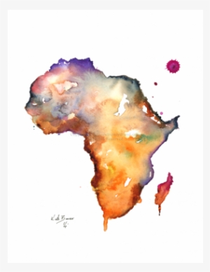 African Watercolor Map #20291