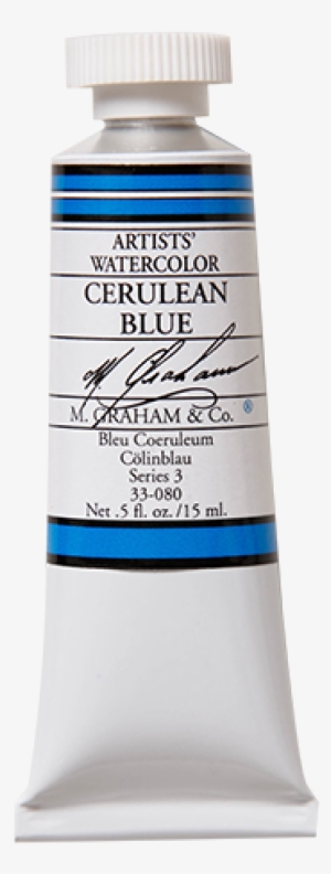 Graham Artists' Paint - M. Graham 1/2-ounce Tube Watercolor Paint, Cerulean #20885
