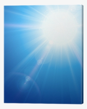 Blue Sky With Sun And Lens Flare Canvas Print • Pixers® - Sunlight #21286