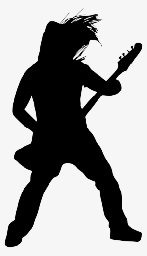 Free Download - Electric Guitar Player Silhouette #21808