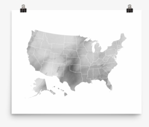 United States Watercolor Map - Alcoholic Beverage Control States Map #21812