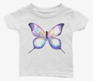 Lilac Watercolor Butterfly Infant Tee - Alarm Clock #21969