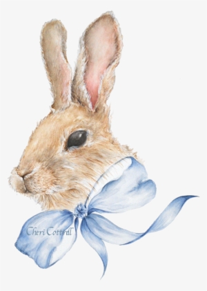 Happy Easter - Bunny Rabbit Watercolour Png #22205