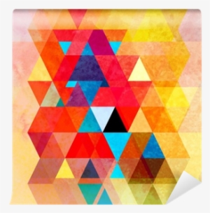 Watercolor Geometric Background With Triangles Wall - Watercolor Painting #22258