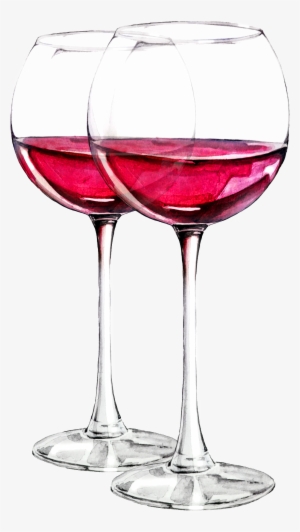 This Graphics Is Hand Painted Red Wine Glass Transparent - سكرابز كاسات #22520