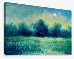 Landscape And Sun Canvas Print - Painting #22684