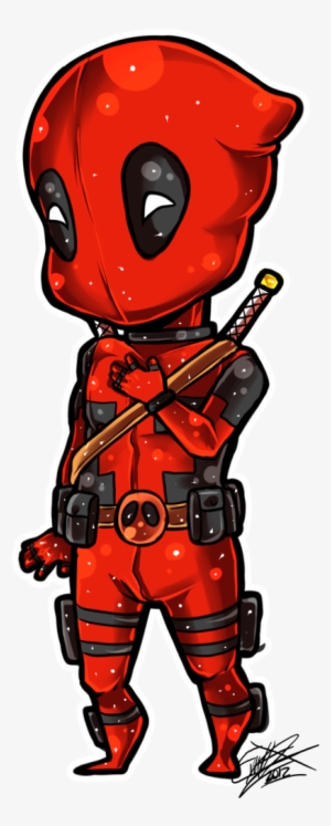 Ballpoint Drawing Deadpool Clip Download - Deadpool Y Spiderman Chibi #22714
