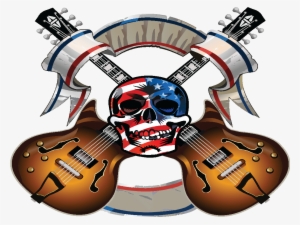 Rock Em Png - Music Skull Vector #23337