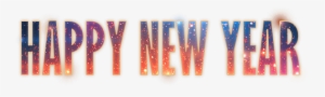 Happy New Year Fireworks Text Transparent Png - Happy New Year Png Text #24112