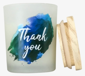Thank You Watercolour Candle 8cm - Portable Network Graphics #24370