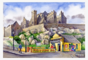 Rock Of Cashel Shop Original Watercolour - Rock Of Cashel Original #24828