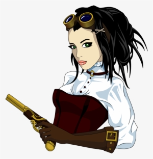 Steampunk Girl By Encho On Deviantart Jpg Transparent - Steampunk Girl Png #25278
