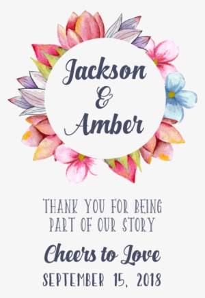 Romantic Watercolor - Wine Label #25867