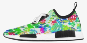 Cute Tropical Watercolor Flowers Women's Draco Running - Bichon Frise Pattern Women’s Draco Running Shoes #25979