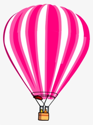 Pink - Hot - Air - Balloon - Clipart Globos, Globitos - Hot Air Balloon Pink #26349