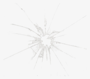 Shattered Glass By Paw - Bullet Holes In Glass Png #26451