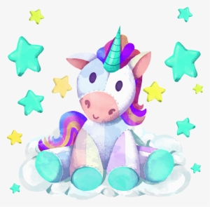 Unicorn Horse Watercolor Painting Clip Art - Watercolour Unicorn Carttoon #26496