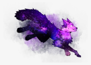Galaxy Wolf By Violetdrawcat On Deviantart Picture - Galaxy Wolf Drawing #26855