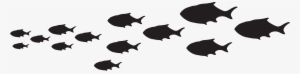Fish Silhouette Clip Art At Getdrawings - School Of Fish Silhouette Png #26896