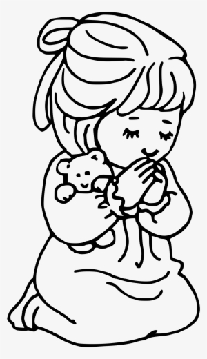 Image Black And White Library Girl Icons Png And Downloads - Drawing Of A Girl Praying #26920
