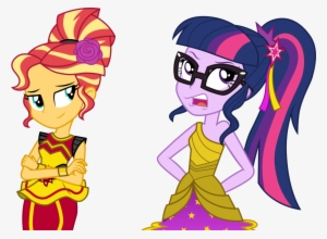 Sunset And Twilight Sparkle By Cloudyglow On - Sunset Shimmer And Twilight #27072