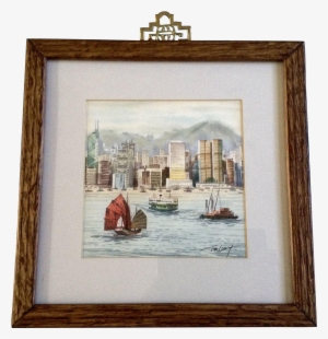 Hong Kong Harbor Watercolor Painting Works On Paper - Watercolor Painting #27421