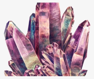 Watercolor Painting Crystal Mineral Rock Diamond Decoration - Mineral Art #27711