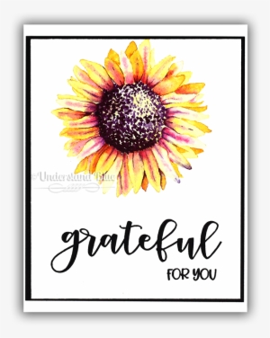 No Line Watercolor Of A Sunflower By Understand Blue - Black-eyed Susan #27958