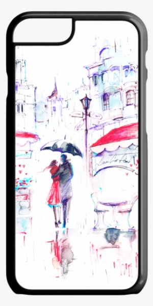 Walk In The Rain Watercolor Case At - Art Print: Okalinichenko's Rain, 61x46cm. #28570
