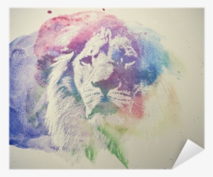 Watercolor Painting Of Lion - Watercolor Lions Png #28751