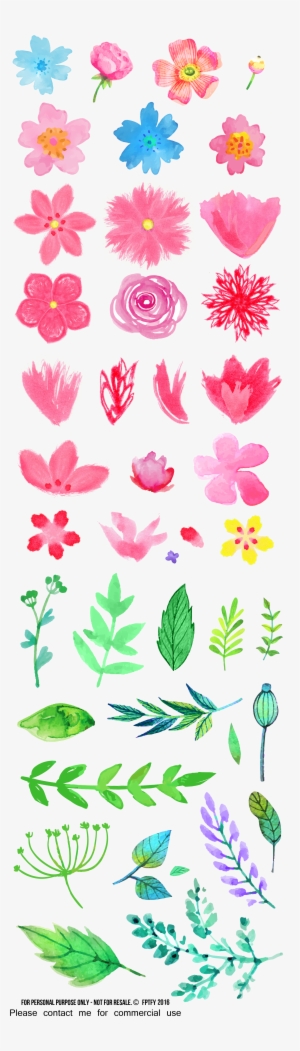 Cute Flower Cliparts - Watercolor Painting #28790 Cute Flower Cliparts - Watercolor Painting #28790