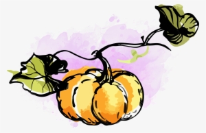 Watercolor Pumpkin Clipart - Watercolour Pumpkin Clip Art #29832