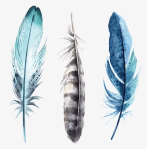 Bleed Area May Not Be Visible - Watercolor Feathers #29875