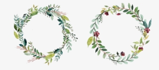 Watercolor Flower Wreaths And Frames Png - Floral Wreath Clip Art Png #29937