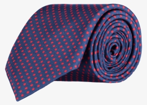 Spotted Silk Tie Blue Red - Paisley #200023
