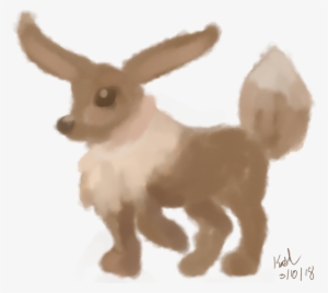 Warm-up Watercolor Eevee - Domestic Rabbit #200328