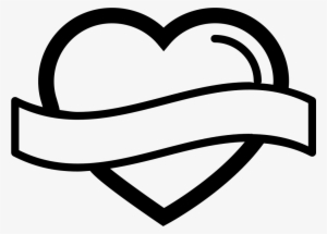 Heart Shape Outline With Banner Label Comments - Clipart Banner Shapes Hd #200506