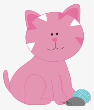 Pencil And In Color - Cat Clipart Pink #200573