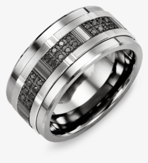Men's Tungsten & Gold Wedding Band - Ring #200823
