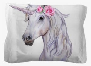 Unicorn With A Wreath Of Flowers - Water Color Unicorn Png #201004 Unicorn With A Wreath Of Flowers - Water Color Unicorn Png #201004